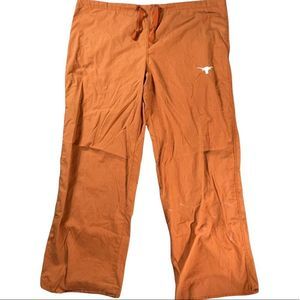 Texas Longhorns College Scrubs size XL📌 orange wide leg pants EUC